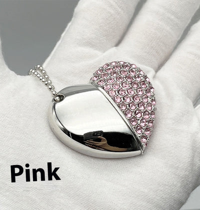 Memoria USB Corazón con Incrustaciones de Moda - Image 18