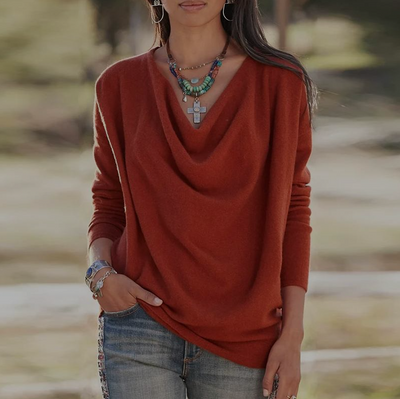 Blusa Casual de Manga Larga Color Sólido para Mujer - Image 9