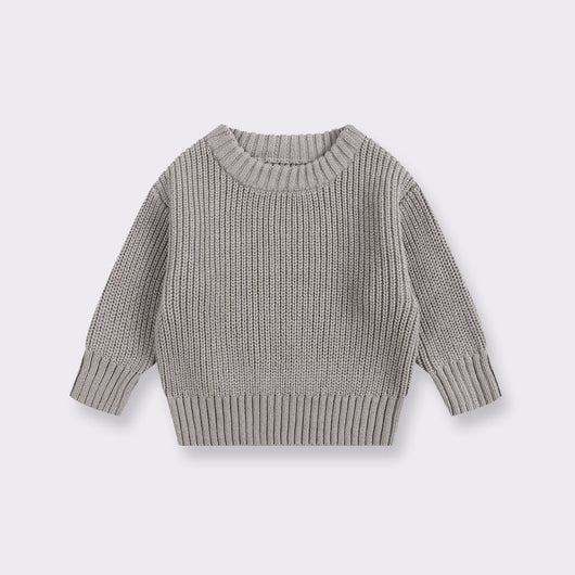 Suéter Básico de Cuello Redondo para Niñas - Colores Lisos - Image 10