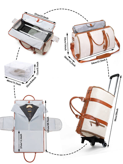 Bolsa de Viaje Plegable Grande con Compartimento para Trajes - Negro - Image 7