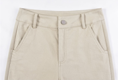 Pantalón Recto Holgado de Cintura Alta Reductora para Mujer - Image 10