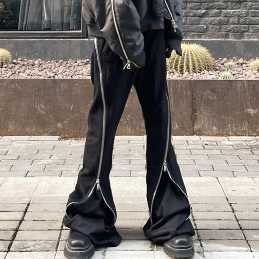 Jeans Negros de Invierno con Cierre Espiral y Bolsillos Grandes - Image 9