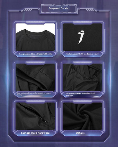 Camiseta Holgada Casual para Hombre con Bolsillos Grandes y Cuello Redondo - Image 13
