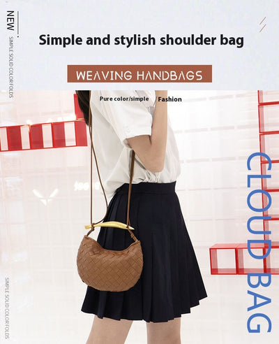 Bolso de Cuero Tejido para Viajes - Bandolera Portátil Estilo Casual - Image 14