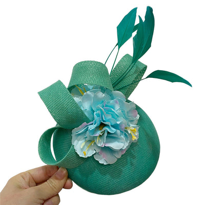 Sombrero Floral con Plumas - Accesorio Elegante para Mujer - Image 22