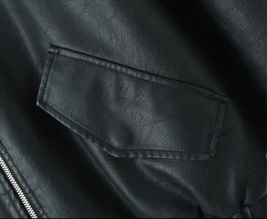 Abrigo de Cuero PU Americano para Mujer - Image 9
