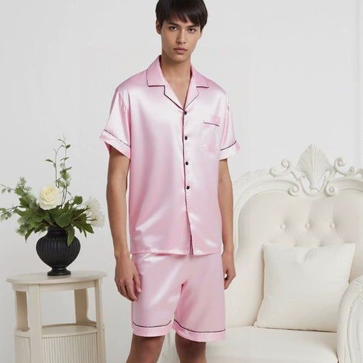 Pijama Hombre Cuello Solapa Talla Grande Cómodo y Transpirable - Image 3
