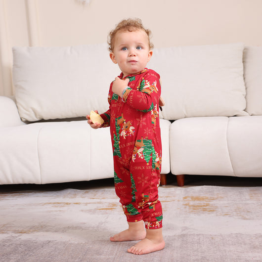 Conjunto Navideño Familiar de Pantalones Largos para Niños y Niñas - Image 17