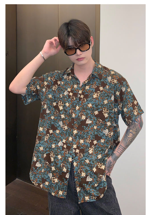 Camisa Suelta de Manga Larga con Solapa para Hombre - Image 17