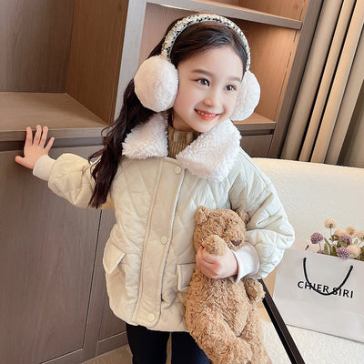 Chaqueta Casual de Invierno para Niñas con Cuello Polo Cálido - Image 18