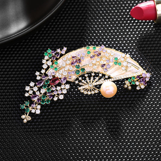 Broche Abanico Retro Elegante para Cheongsam - Image 2