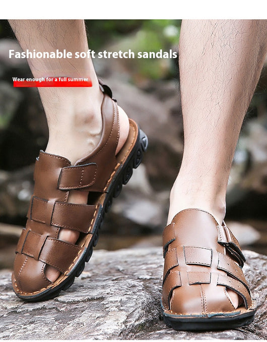 Sandalias de Cuero para Hombre con Suela Suave Antideslizante - Image 12