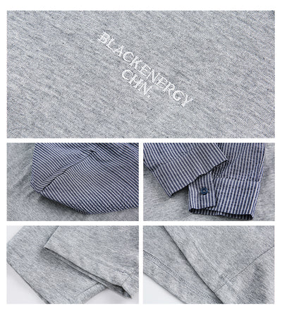 Sudadera Cuadriculada con Capucha Falsa Dos Piezas - Manga Larga Casual - Image 10