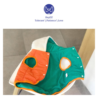 Abrigo Térmico Reversible para Perros y Gatos - Algodón Grueso con Forro Polar Invierno - Image 4