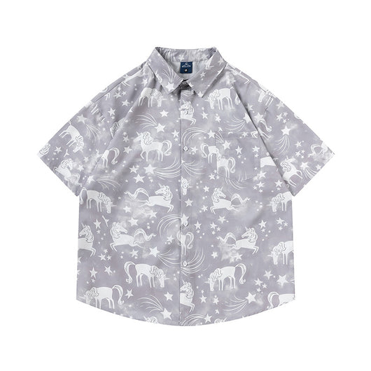 Camisa Estampada con Diseño de Estrellas para Hombre - Image 15