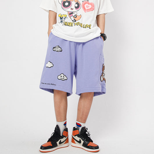 Pantalones Sueltos Estilo Urbano con Estampado para Parejas - Image 9