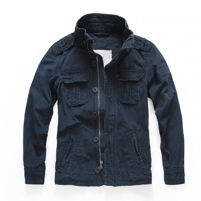 Chaqueta Militar Denim para Hombre - Abrigo de Trabajo Outdoor y Montaña - Image 8