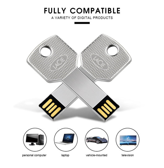 Memoria USB Metálica Ultrafina Resistente al Agua con Anillo de Seguridad - Image 10