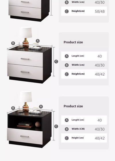 Mesita de Noche Compacta con Estante y Gabinete de Almacenamiento - Image 20