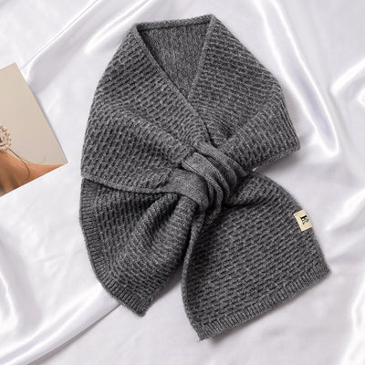 Bufanda Tejida Cruzada Otoño Invierno Estilo Coreano Versátil - Image 3
