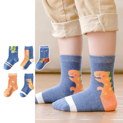 Calcetines Infantiles con Dinosaurio y Estrella - Diseño Moderno para Niños - Image 2