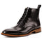 Botas Altas de Cuero para Hombre con Cordones Estilo Británico