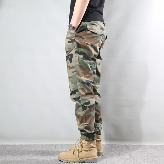 Pantalones Cargo Retro Estilo Japonés con Camuflaje y Corte Tobillero - Image 13