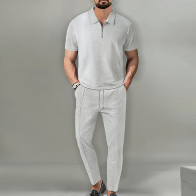 Traje Ejecutivo de Textura Waffle con Solapa Clásica - Diseño Monocromo - Image 6