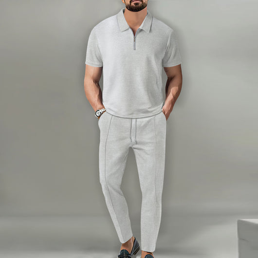 Traje Ejecutivo de Textura Waffle con Solapa Clásica - Diseño Monocromo - Image 6