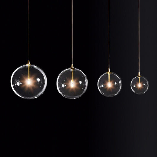Lámpara de Araña Minimalista Esfera de Cristal Transparente - Image 2