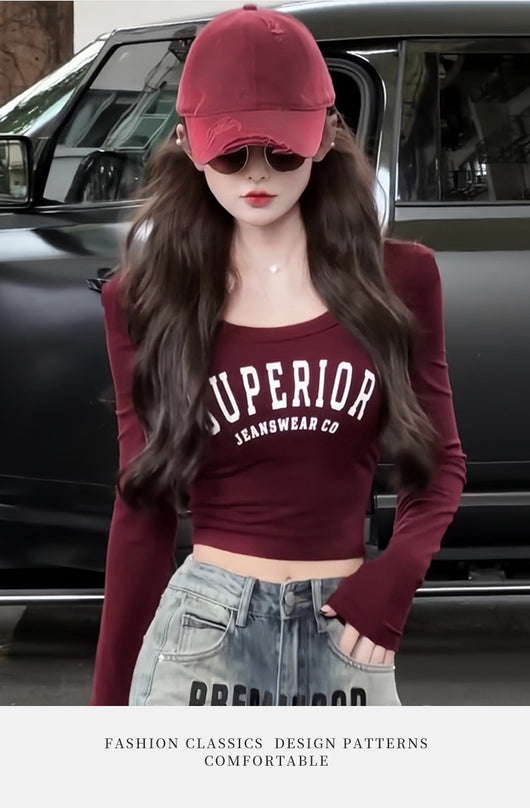 Blusa Corta Ajustada Primavera Otoño - Efecto Moldeador - Image 11