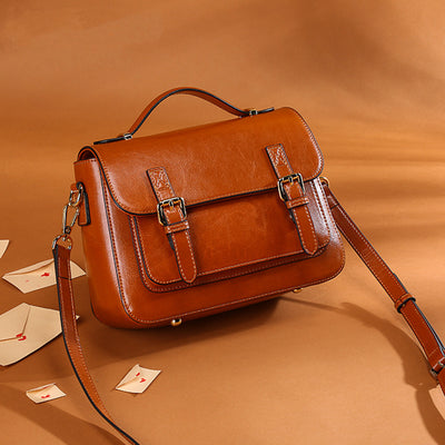 Bolso Mensajero de Cuero Genuino para Mujer - Image 14