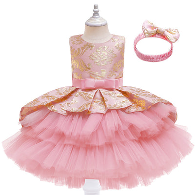 Vestido Infantil Elegante sin Mangas con Tul Esponjoso - Image 10