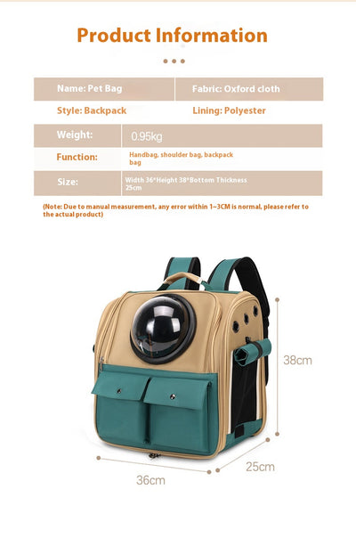 Mochila Transportadora Espacial para Gatos - Gran Capacidad Portátil - Image 14