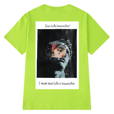 Playera de Manga Corta con Estampado de Letras Marca Ins Tide - Image 8