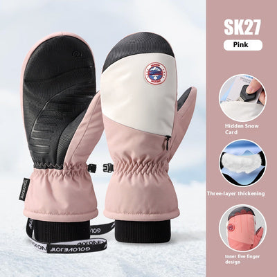 Guantes de Snowboard para Mujer Impermeables con Pantalla Táctil y Forro Térmico - Image 9