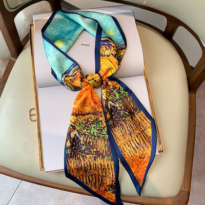 Pañuelo de Seda Estampado Vintage para Mujer - Image 76