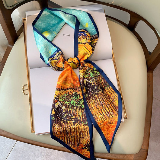 Pañuelo de Seda Estampado Vintage para Mujer - Image 76