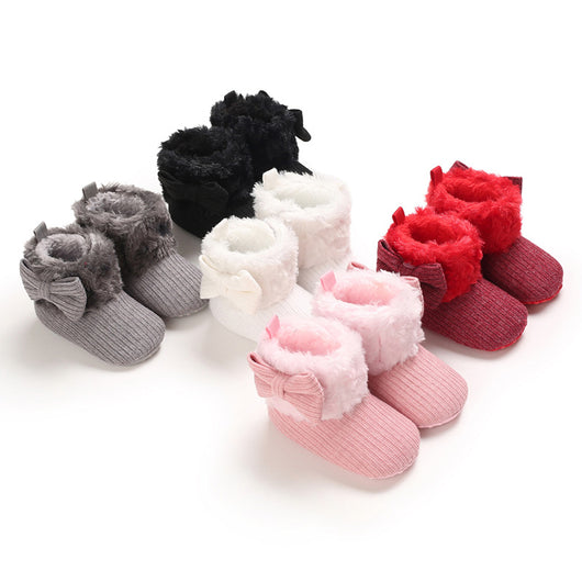 Botitas de Nieve para Bebés 0-1 Años con Diseño de Moño Tejido - Image 9