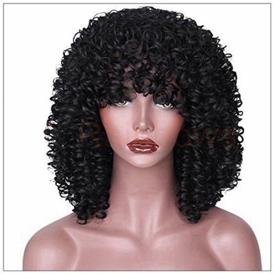 Peluca Rizada Negra Esponjosa Talla Pequeña - Image 8