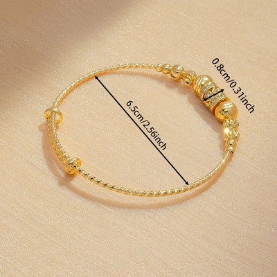 Pulsera Dorada de Esferas Africanas Árabe para Mujer - Image 11