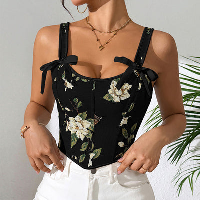Chaleco Vintage Floral Estilo Europeo y Francés - Image 10