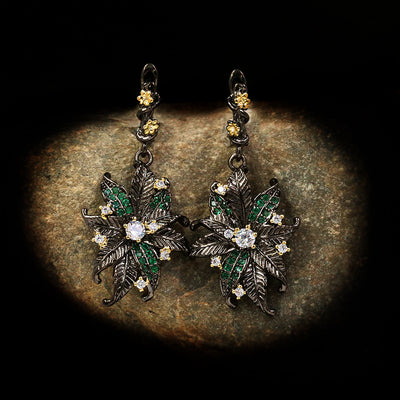 Aretes Flor Diamante - Diseño Retro Vintage Elegante - Image 4