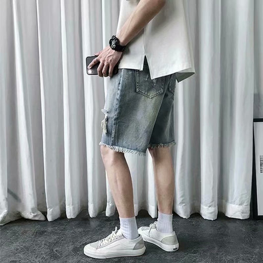 Shorts Vaqueros Rotos Ultraligeros para Hombre - Estilo Verano - Image 4