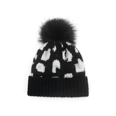 Gorro de Punto Mohair Infantil Estampado Leopardo - Image 5