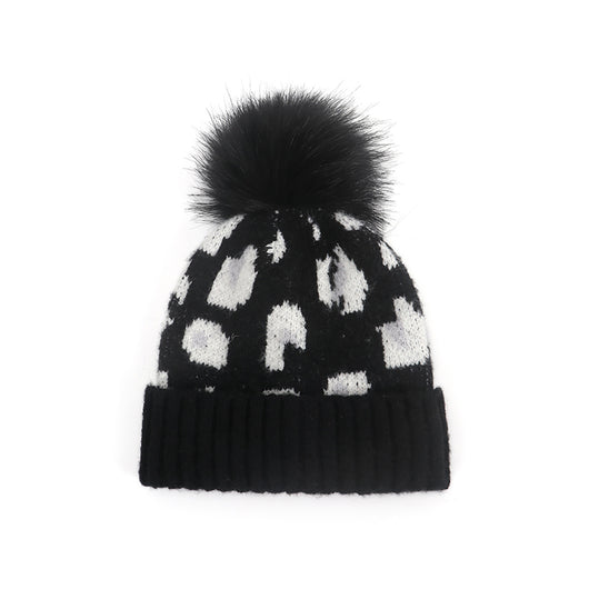 Gorro de Punto Mohair Infantil Estampado Leopardo - Image 5
