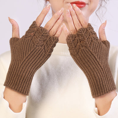 Guantes sin dedos tejidos para mujer - Abrigo perfecto para otoño e invierno - Image 10