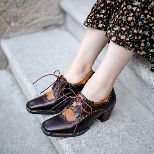 Tacones Étnicos Retro Primavera Verano - Zapatos de Mujer Estilo Vintage