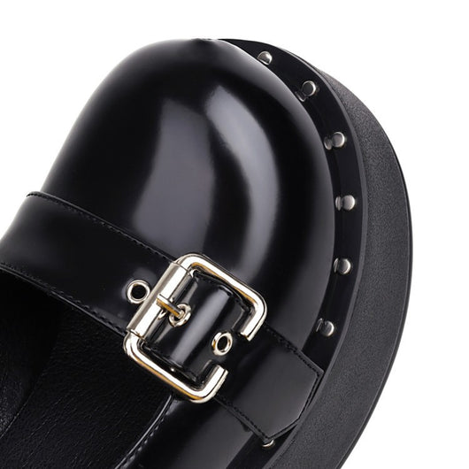 Zapatos Retro Otoñal con Suela Gruesa para Mujer Talla Grande - Image 16