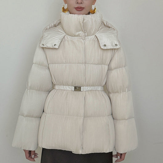 Chaqueta Acolchada con Cinturón Ajustable para Mujer - Efecto Adelgazante - Image 4